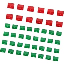 Monopoly Replacement Pieces Houses Hotels Game Hotel 12 Red and 32