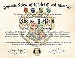 Personalized Harry Potter Diploma - Hogwarts School of Witchcraft and Wizardry Degree of Master of Wizardry