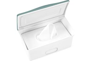 Ubbi Baby Wipes Dispenser with Weighted Plate and Secure Seal, Nursery and Baby Registry Essential to Keep Wipes Fresh, Open 