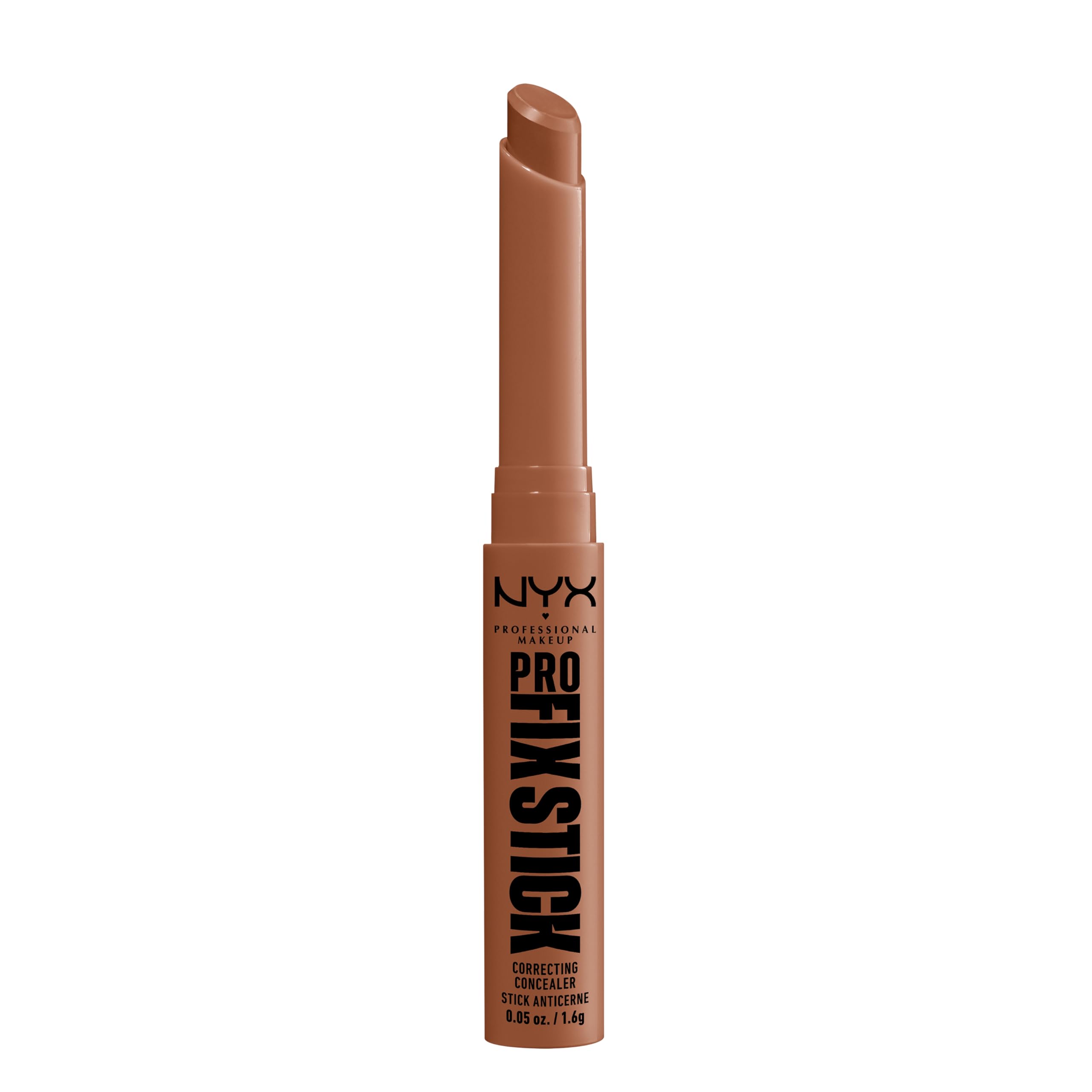 NYX Professional Makeup Correcting Concealer Stick, Covers Blemishes, Dark Spots and Discolouration, 12H Wear, Vegan Formula, Pro Fix Stick, Cappuccino