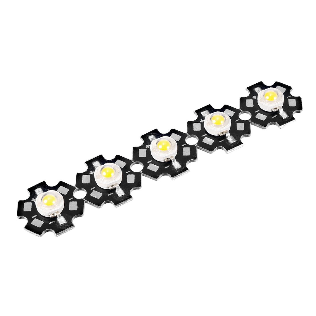 Sourcingmap 280-350mA 1W LED Chip Bulb COB Light Beads Warm White Super Bright High Power for Floodlight 5pcs