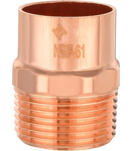 EZ-FLUID 1/2" C X MIP Copper Male Adapter – Lead Free Solder Fitting, Straight, Single