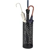 Gloserin Metal Round Umbrella Stand Rack,Free Standing Umbrella Holder Bin, Canes Walking Sticks Holder for Entryway, Home, O