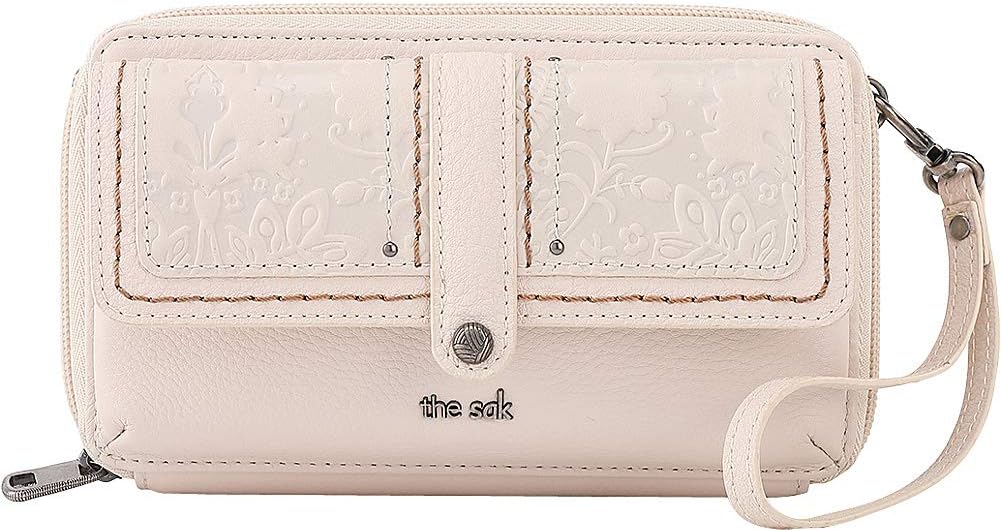 The Sak Sequoia Extra Large Smartphone Crossbody (Stone Floral Emboss)