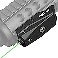 Votatu P4L-G Picatinny Laser Sight for Rifle, Tactical Green Laser Beam with Strobe Function, USB Magnetic Rechargeable
