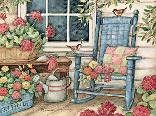 LANG - 500 Piece Puzzle -"Rocking Chair", Artwork by Susan Winget - Linen Finish - 24' x 18' Completed