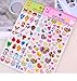 Nakimo 4 Sheets Cute Lovely Cartoon 3D DIY Decorative Puffy Adhesive Sticker Tape / Kids Craft Scrapbooking Sticker Set for Diary, Album