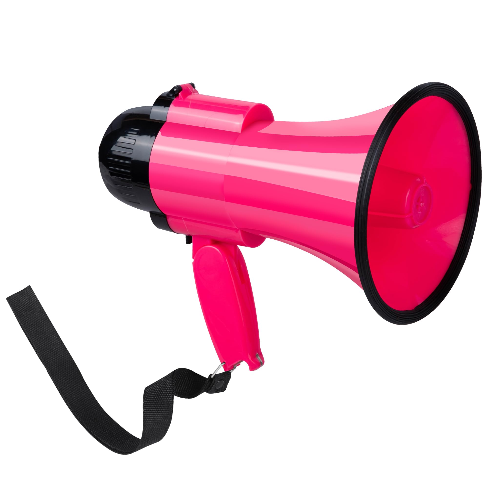 Photo 1 of 30 Watt Power Portable Megaphone Bullhorn Speaker Voice, Siren/Alarm and 240S Recording with Volume Control and Strap (DeepPink)