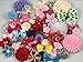 YAKA 50Pcs Mix Bulk Flowers Bows Craft DIY Project Kits for Hair Accessories (Headbands,Hair Clips,Hair Bows), Birthday Party Wedding Decorations