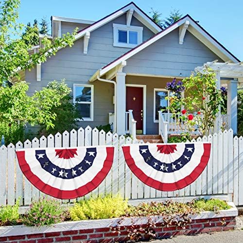 Patriotic fan flag with items, worth $35.99.