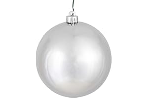 Vickerman 2.4" Silver Shiny Ball Ornament - 24 Per Pack - Shatterproof and UV Resistant - Reliable and Ready to Hang - Silver Ornaments - Holiday Decor - Christmas Ornaments
