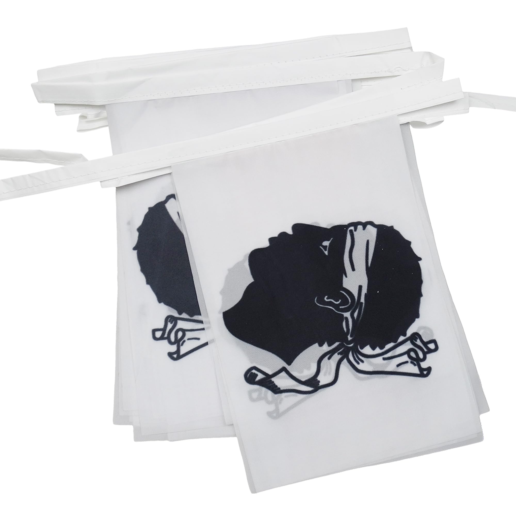 AZ FLAG - Corsica Bunting Flag - 40 Ft Garland with 20 French region of Corse Flags 18'' x 12'' - 100% Polyester String Pennant - 12 meters