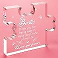 to My Bestie Gifts - Best Friends Gifts for Women Acrylic Puzzle Plaque Desk Decorations for Best Friend Sister Girls Women BFF Birthday Friendship Graduation Mothers Day Gifts Card - 3.35 x 2.76 Inch