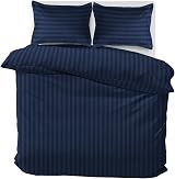 MOONLIGHT20015 Double Duvet Set Reversible Stripes Navy 200x200 cm view 3