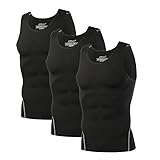 Audoc Mens 3 Pack Compression Tank Tops Cool Dry