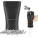 ecooe 1200 PCS Decanter Cleaning Beads with Black Silicone Bag Reusable Stainless Steel Cleaning Balls, Metal Cleaning Balls for Wine Decanter, Narrow Neck Glass Bottle, Carafe, Vase