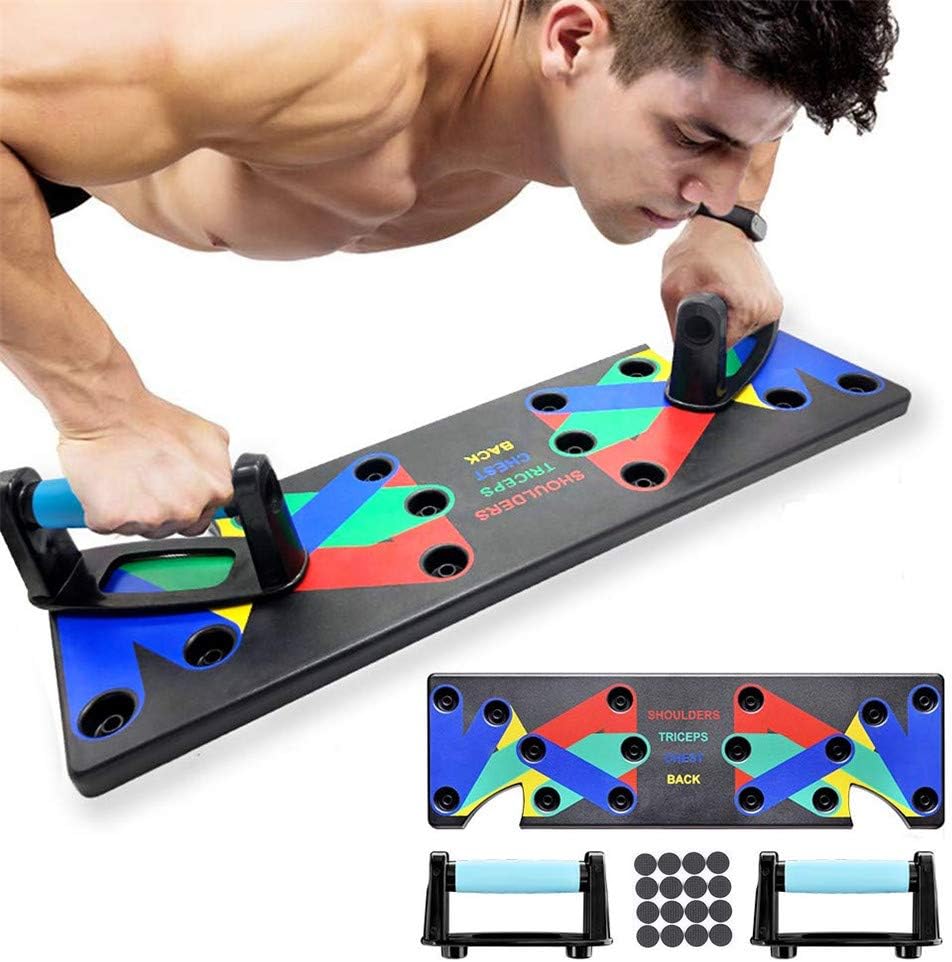 Flovey 9 in 1 Push Up Board Training System, Total Pushup Stands with Non-Slip Stickers Body Building Fitness Exercise