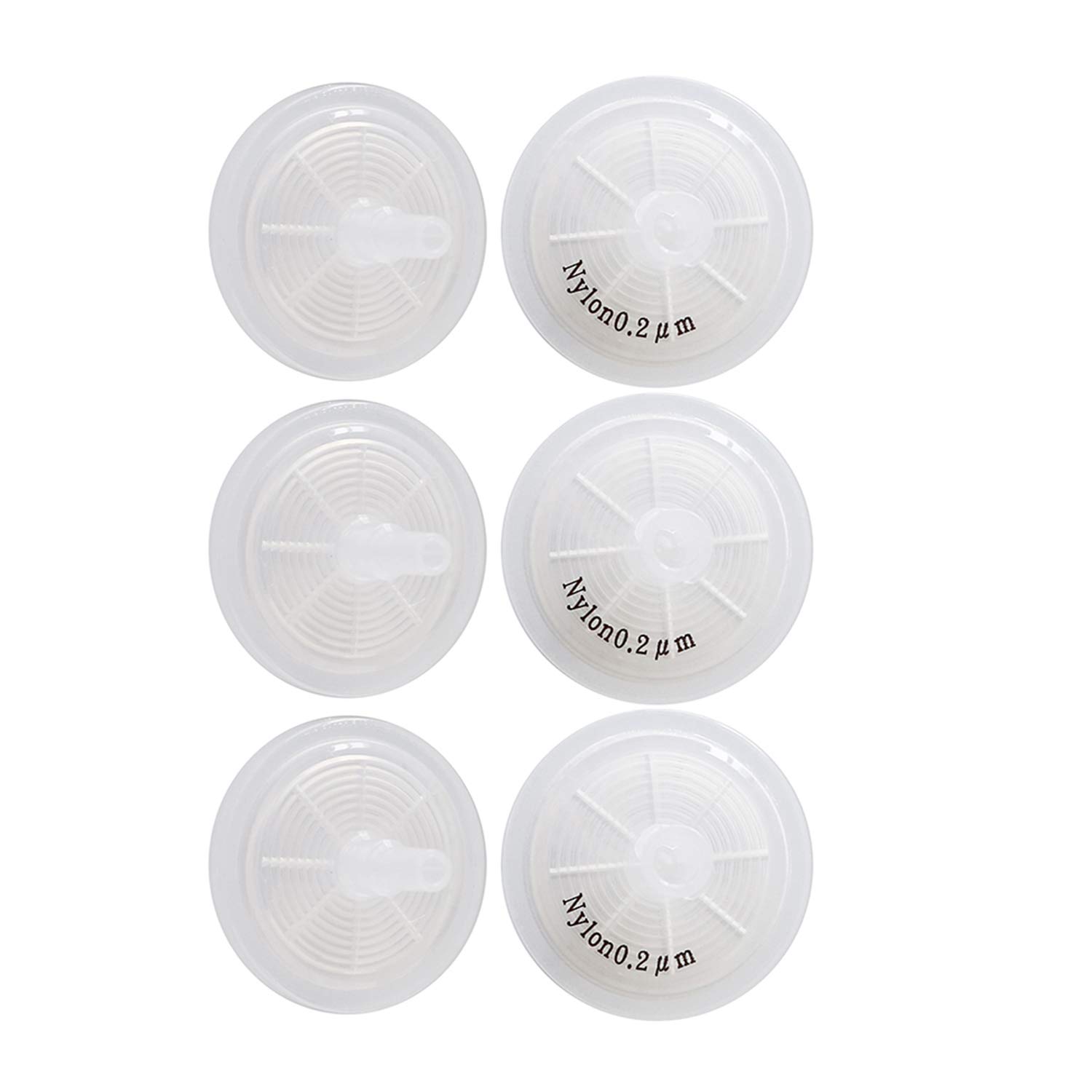 Syringe Filters [Hydrophilic Nylon Membrane] Non-sterilized 25mm Diameter 0.22μm Pore Size for Laboratory Filtration by Allpure Biotechnology [Pack of 100]