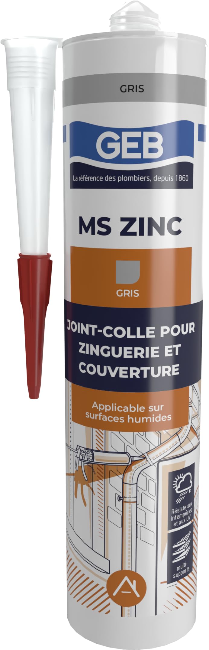 GEB 892002 Mastic-Colle MS Polymer Zinc