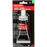 Bondo Glazing and Spot Putty, Fills Pinholes, Scratches, Minor Dings &amp; Hairline Cracks, 4.5 oz, 1 Tube