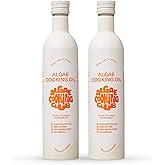 Algae Cooking Club Chef-Grade 100% Algae Cooking Oil - Avocado Oil Alternative - 535&deg;F High Smoke Point - Omega-9 Rich, Neutral Buttery Flavor - Seed Oil-Free - For Searing, Baking, Frying (2, 16 fl oz)