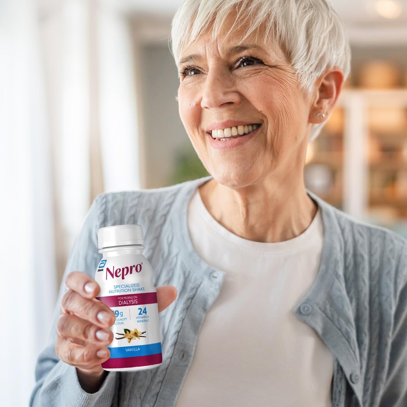 Nepro Nutrition Shake for People on Dialysis, 19g Protein, 420 Calories, Vanilla, 8 fl oz, Pack of 24