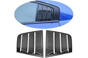 Neopaftu Rear Side Window Louvers Compatible with Dodge Charger 2011-2021 ABS 2PCS Air Vent Scoop Shades Cover Blinds (Carbon Fiber Style)