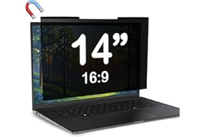 Magnetic Laptop Privacy Screen 14 inch for 16:9 Computer Monitor, Removable Anti-Glare Screen Privacy Shield, Screen Filter a