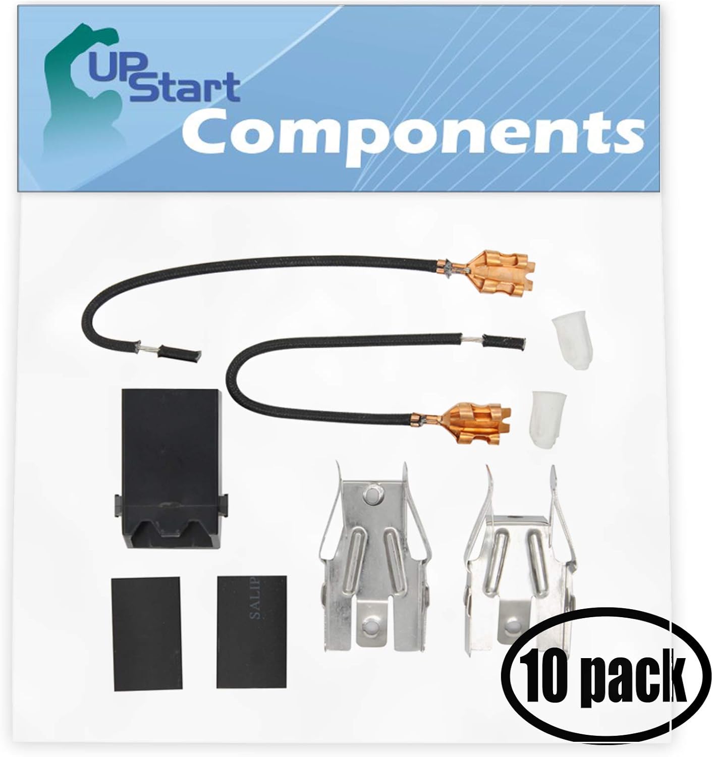 10-Pack 330031 Top Burner Receptacle Kit Replacement for Whirlpool Range/Cooktop/Oven - Compatible with Part Number R300, TS300, 3374, 5303935058, WB17X210, 42147, 42153, AP3075808, W10841094, 550226