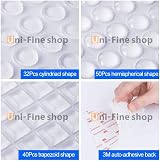Uni-Fine Rubber Feet 122Pcs Clear Adhesive Pads Bumper Door Drawer Cabinet view 3