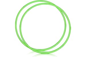WinnerWhy 2 Pcs Toy Hoop Exercise Hoop Detachable Adjustable Plastic Toy Ring Playground Equipment for School Colored Circles Exercise Ring for Teens Dog Agility Equipment(Green,23 Inch)