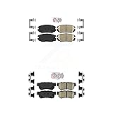 AmeriBRAKES Front Rear Ceramic Disc Brake Pads Kit