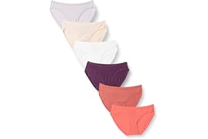 Amazon Essentials Women's Cotton Bikini Brief Underwear (Available in Plus Size), Multipacks