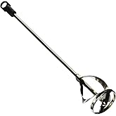 Edward Tools Paint and Mud Mixer for Drill - Mixes 1 to 3 Gallons - 15 3/4" Length - 5/16" Hex Shaft - Zinc Plated Steel - Reinforced Weld - Non Slip Hex Head - Easy Clean - Paint Mixer Attachment