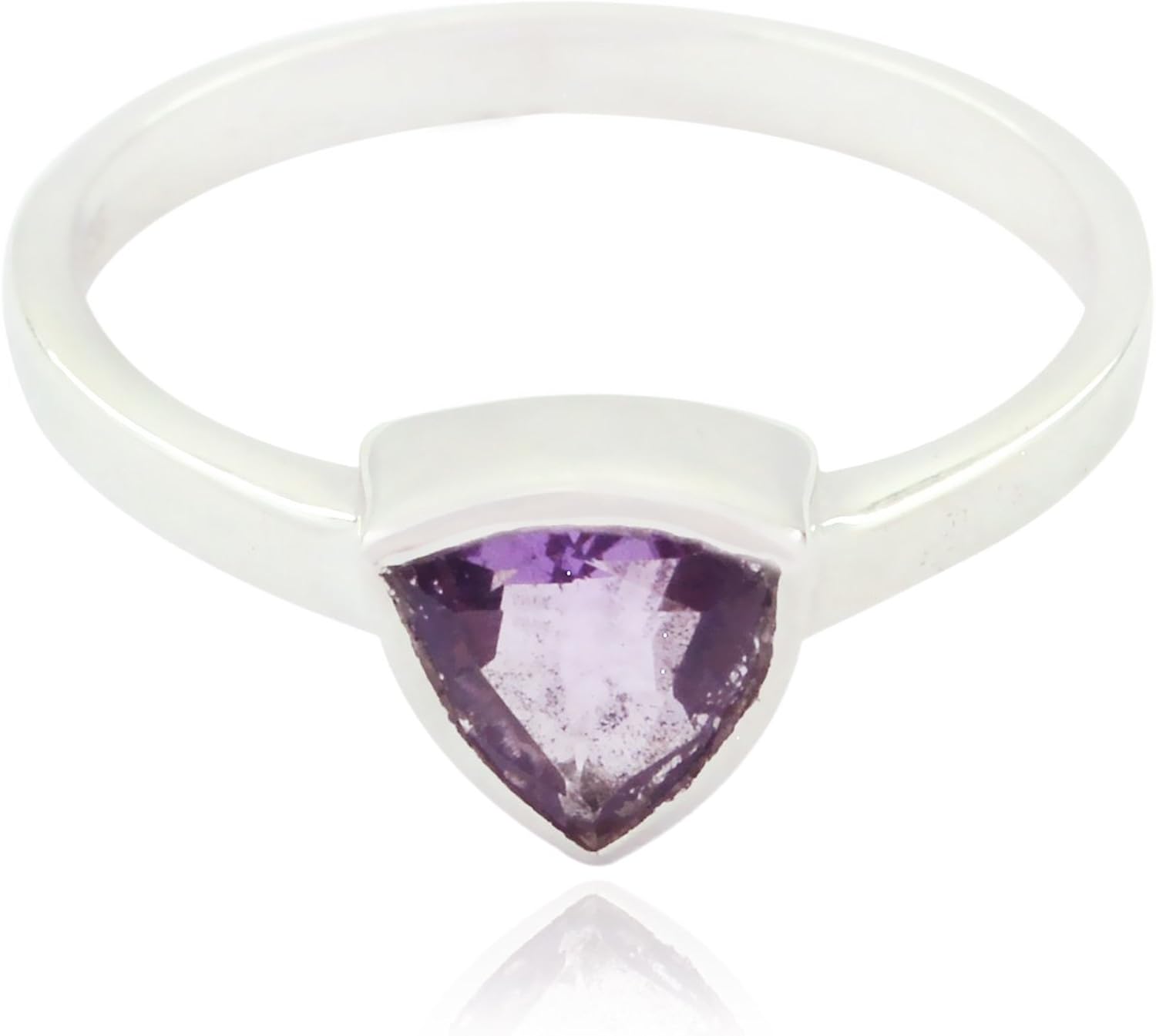 Enticing Gemstones Amethyst 925 Sterling Silver Ring Girls JewelryRGPL