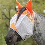 Cashel Crusader Standard Fly Mask with Orange Ears, Animal Rescue Benefit - All Sizes