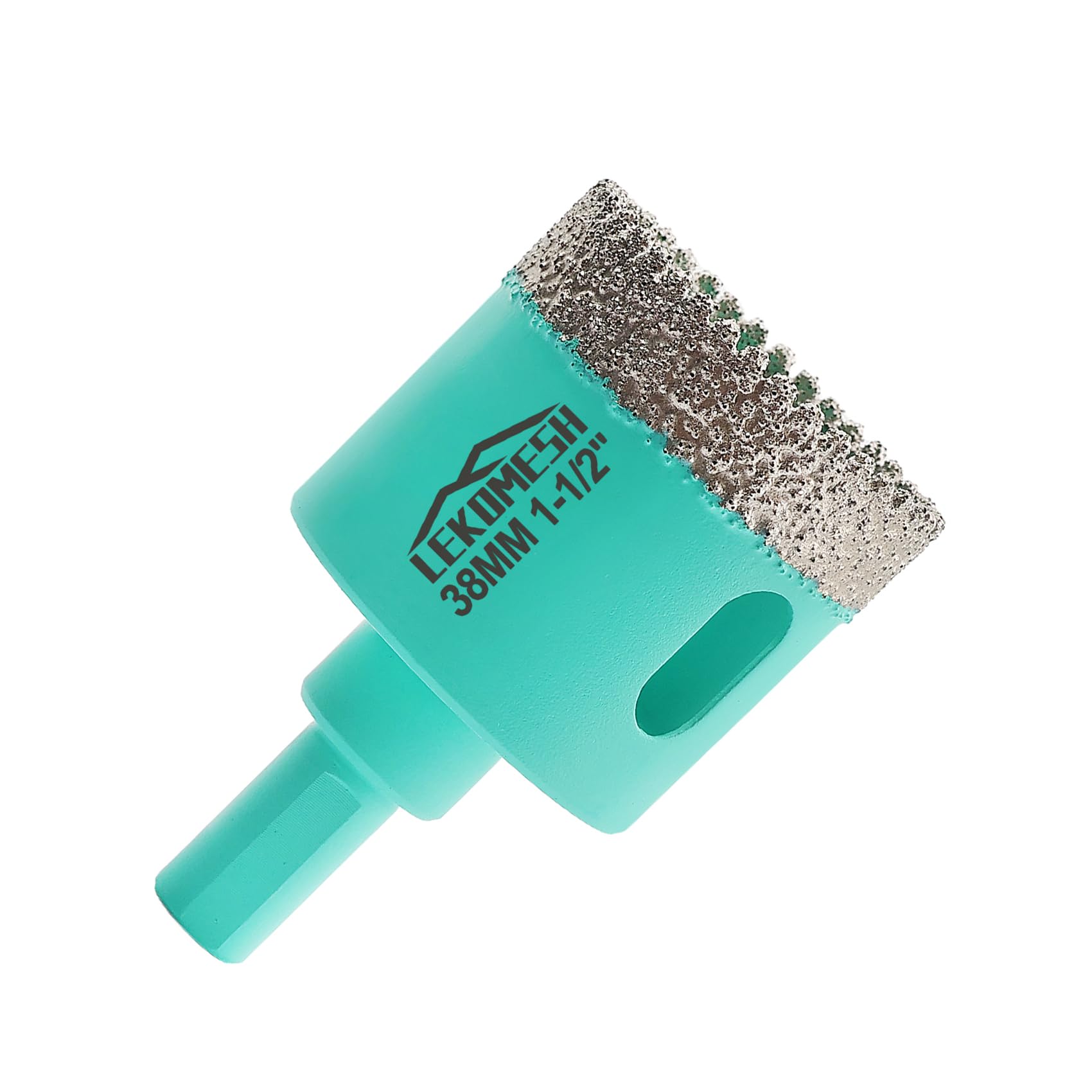 Diamond Tile Core Drill Bits - 1-1/2""(38mm) Tile Hole Saw Cutter with Triangle Shank for Porcelain Ceramic Marble Granite Stone Quartz, LEKOMESH