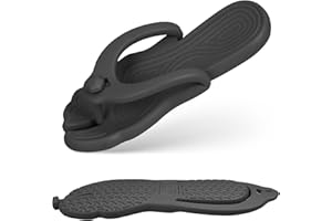 Rosoz Flip Flops for Women Men Foldable Travel Slippers Lightweight Shower Shoes Non-Slip Quick-Dry Bathroom Camp Beach Sandals