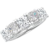 Houston Diamond District Cushion LAB GROWN Diamond and LAB GROWN Diamond Wedding Band (AAAA Heirloom Quality) Platinum 4 Carat Size: 4