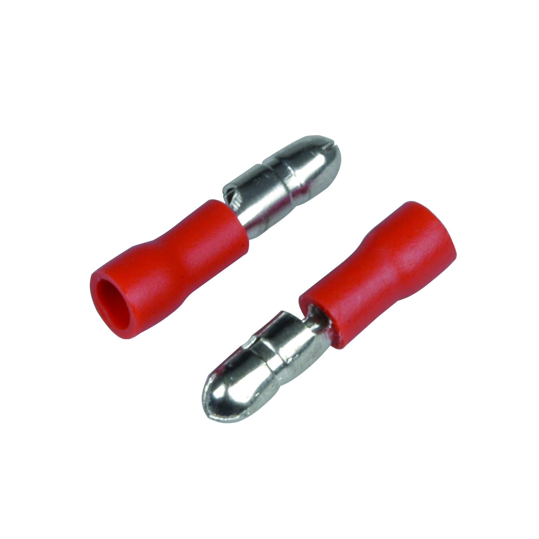 cartrend 10496 Round Connector Round Terminals Red Cable Lugs Crimp Connector Insulated for 0.5-1.0 mm² Pack of 20