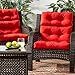 Greendale Home Fashions Outdoor High Back Chair Cushion (set of 2), Salsa