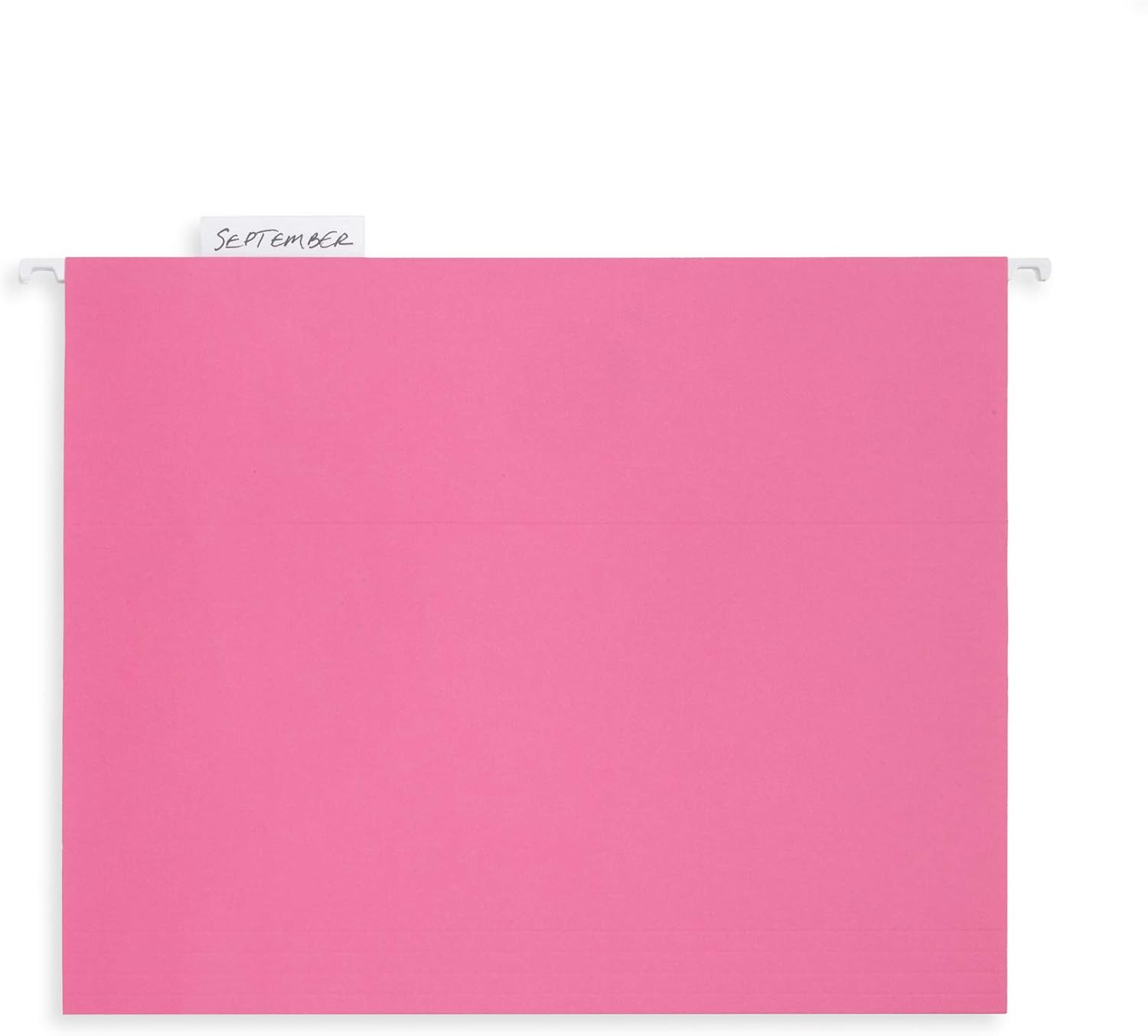 Blue Summit Supplies Hanging File Folders, 25 Reinforced Hang Folders, Designed for Home and Office Color Coded File Organization, Letter Size, Black, 25 Pack : Office Products