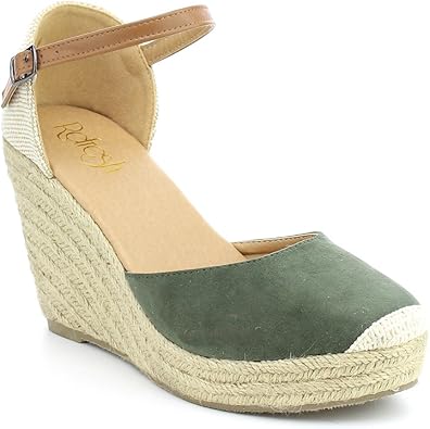 khaki espadrille wedges