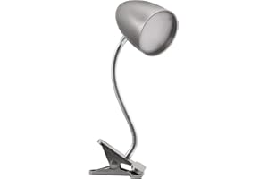 ENERGETIC SMARTER LIGHTING Desk lamp with Clamp, Non-Dimmable Clip Light for Bed and Desk, 4000K Cool White, 3.5W 240 LM Flexible Gooseneck lamp, Eye Protection, ETL Listed