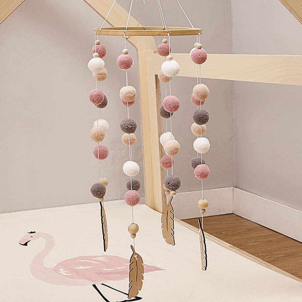 Amazon Com Nuxn Felt Ball Baby Crib Mobile Handmade Nursery