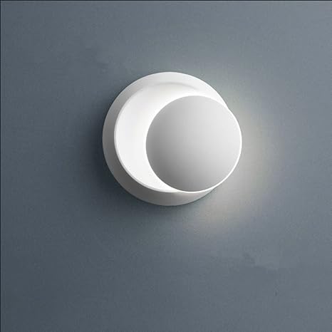 Lighting Modern Wall Light Fixture Wall Mounted Lamp Led Creative Minimalist Sconce Warm White Round Decorative Bedside Night Light Bedroom Pathway