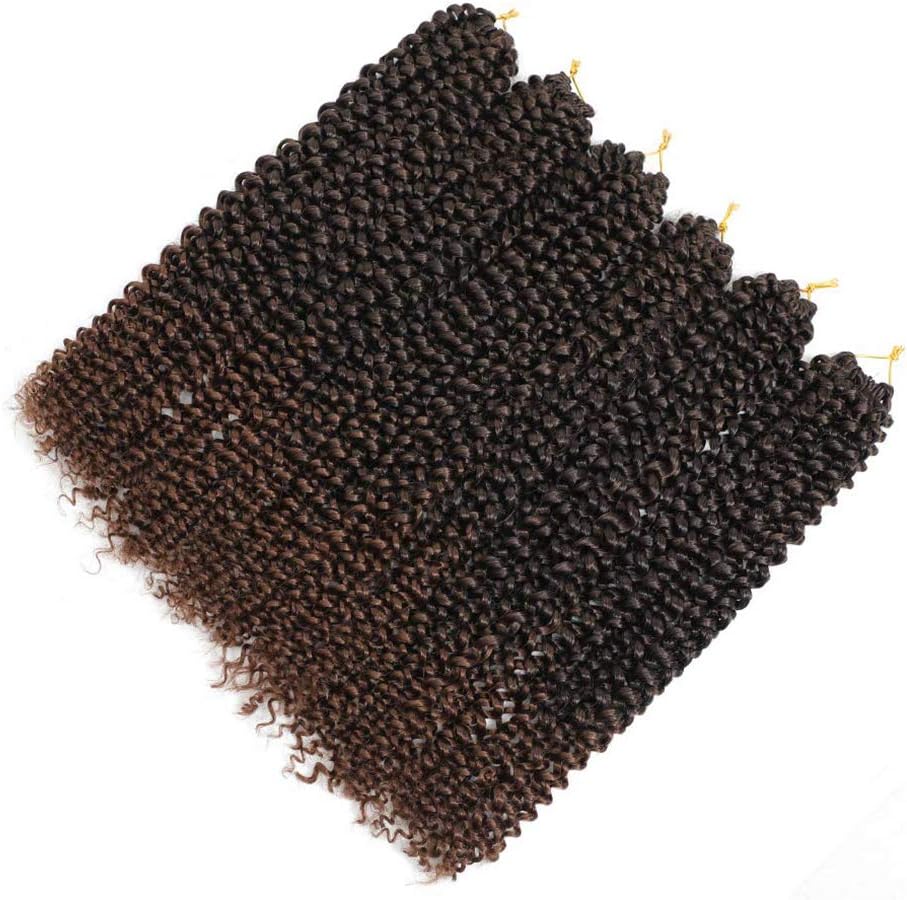 RuiFei 6 Packs Passion Twist Hair 18 Inch Water Wave Synthetic Braids for Passion Twist Crochet Braiding Hair Goddess Locs Long Bohemian Locs Hair (1B-30#)
