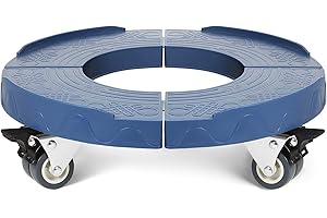 W B D WEIBIDA Round Dolly With Wheels - Heavy Duty 440lbs Capacity, Adjustable 15-19 Inch Trash Can Multi Functional Large Ba