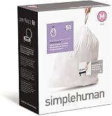 simplehuman Custom Fit Trash Can Liner M 45 L 12 Gal 50 Count Box