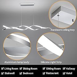 Matven Modern Ceiling Chandelier Light, Acrylic